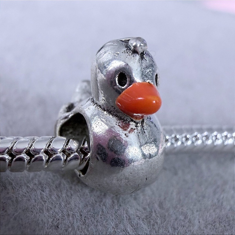 Silver Rubber Duck Animal Bead fits PANDORA